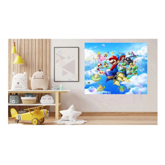 Sticker decorativ, Mario, Albastru,1365STK