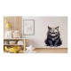 Sticker decorativ, Pisica, Negru, 1366STK-1