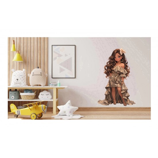 Sticker decorativ, Printesa, Maro, 1372STK-1