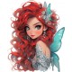 Sticker decorativ, Printesa, Rosu, 1374STK-8