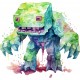 Sticker decorativ, Minecraft, Verde, 1376STK-13