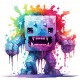 Sticker decorativ, Minecraft, Mov, 1376STK-8 Sticker decorativ, Minecraft, Mov, 1376STK-8