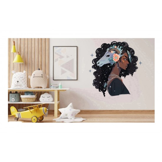Sticker decorativ, Zodiac Sagetator, Negru, 1377STK-8