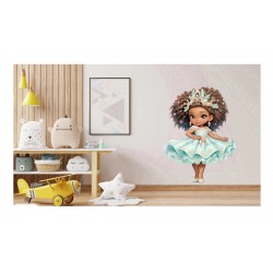 Sticker decorativ, Printesa, Turcoaz, 1378STK-5