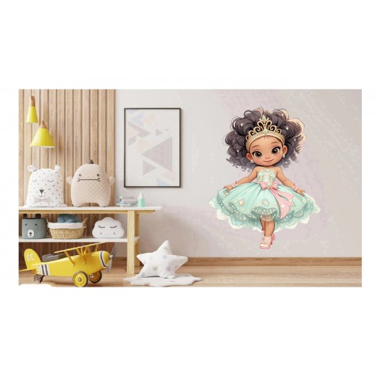 Sticker decorativ, Printesa, Turcoaz, 1378STK-6