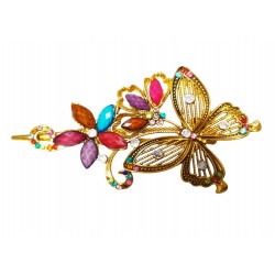 Clama de par in forma de Fluture, Vintage, 13 cm, Multicolor, 74BJ