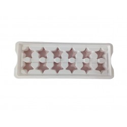 Cutie pentru cuburi de gheata cu capac in forma de stea, Roz, 12 cavitati, 3 cm, AK71-2