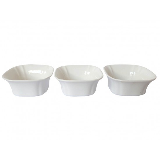 Set 3 Boluri de servire, Alb, 10 cm, 216G