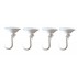 Set 4 cuiere pentru baie sau bucatarie, Alb, VT303