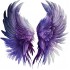 Sticker decorativ, Aripi, Mov, 60 cm, 1303STK-9