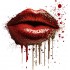 Sticker decorativ, Buze, Rosu, 60 cm, 1301STK