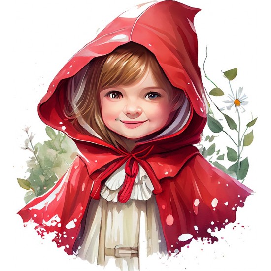 Sticker decorativ, Scufita Rosie, Rosu, 66 cm, 1298STK