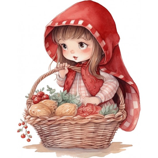 Sticker decorativ, Scufita Rosie, Rosu, 76 cm, 1298STK-2 Sticker decorativ, Scufita Rosie, Rosu, 76 cm, 1298STK-2