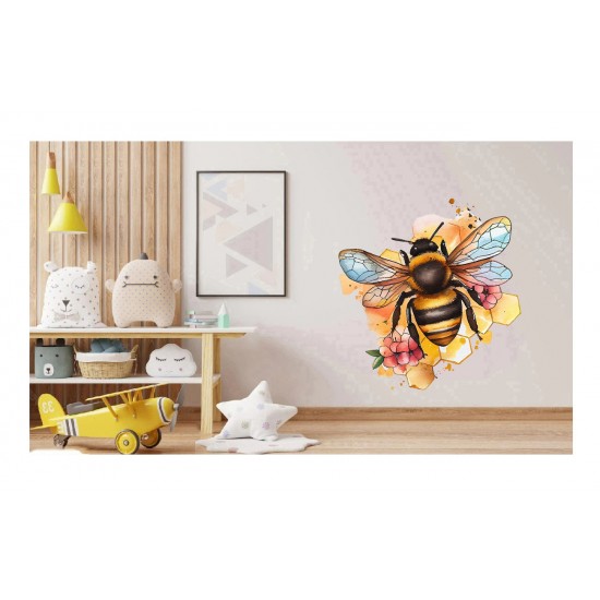 Sticker decorativ, Albina, Galben, 62 cm, 1257STK-3