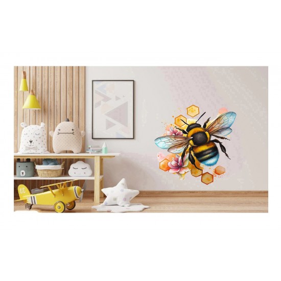 Sticker decorativ, Albina, Galben, 65 cm, 1257STK-1