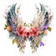 Sticker decorativ, Aripi, Alb, 64 cm, 1355STK-5 Sticker decorativ, Aripi, Alb, 64 cm, 1355STK-5