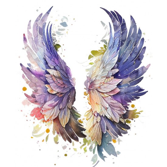 Sticker decorativ, Aripi, Mov, 72 cm, 1355STK