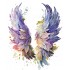 Sticker decorativ, Aripi, Mov, 72 cm, 1355STK