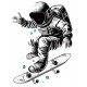 Sticker decorativ, Astronaut, Alb, 82 cm, 1266STK-3 Sticker decorativ, Astronaut, Alb, 82 cm, 1266STK-3