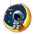 Sticker decorativ, Astronaut, Galben, 63 cm, 1266STK-7