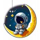 Sticker decorativ, Astronaut, Galben, 63 cm, 1266STK-7