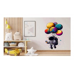 Sticker decorativ, Astronaut, Multicolor, 90 cm, 1266STK-5