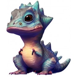 Sticker decorativ, Baby Dinozaur, Turcoaz, 70 cm, 1249STK