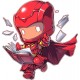 Sticker decorativ Baiat Supererou, Rosu, 62 cm, 1311STK-3