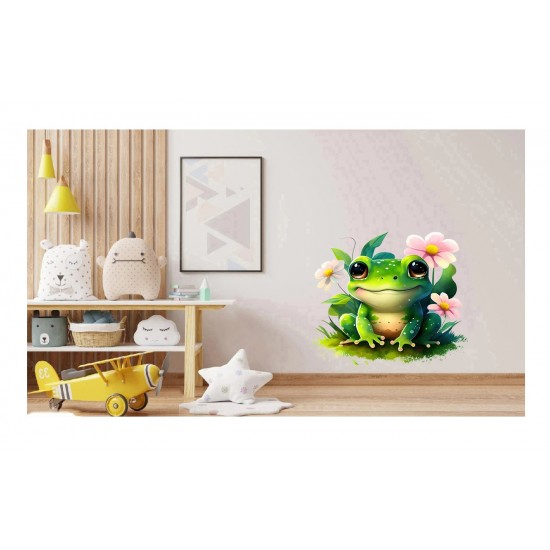 Sticker decorativ, Broasca, Verde, 60 cm, 1204STK-1