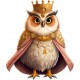 Sticker decorativ, Bufnita, Portocaliu, 70 cm, 1295STK-5
