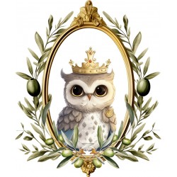 Sticker decorativ, Bufnita, Verde, 72 cm, 1295STK-4