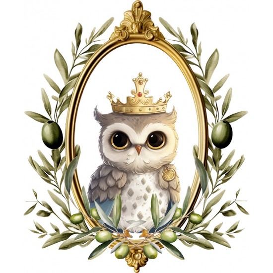 Sticker decorativ, Bufnita, Verde, 72 cm, 1295STK-4 Sticker decorativ, Bufnita, Verde, 72 cm, 1295STK-4