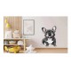 Sticker decorativ, Caine French Bulldog, Negru, 85 cm, 1203STK-1
