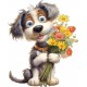 Sticker decorativ, Caine, Gri, 73 cm, 1341STK-4