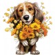 Sticker decorativ, Caine, Portocaliu, 66 cm, 1341STK