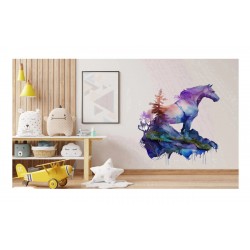Sticker decorativ, Cal, Multicolor, 60 cm, 1259STK-3 Sticker decorativ, Cal, Multicolor, 60 cm, 1259STK-3