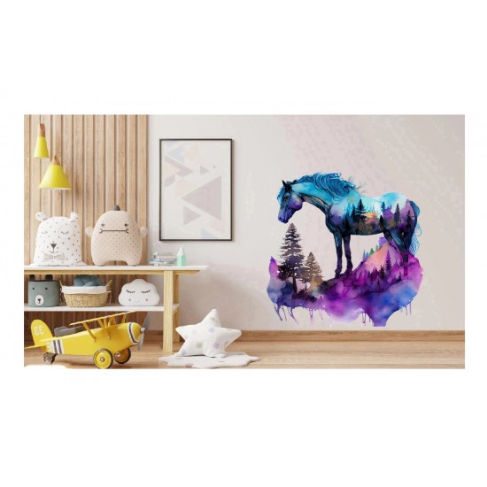 Sticker decorativ, Cal, Multicolor, 60 cm, 1259STK-4