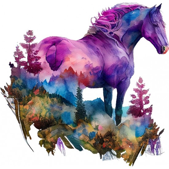 Sticker decorativ, Cal, Multicolor, 61 cm, 1259STK-1