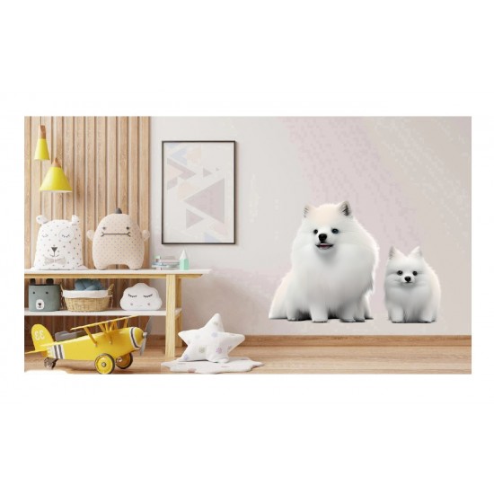 Sticker decorativ, Catel German, Alb, 80 cm, 1244STK