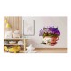 Sticker decorativ, Ceasca cu Flori, Mov, 61 cm, 1261STK-1