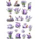 Sticker decorativ, Colaj cu Lavanda, 20 stickere, Mov, 90 cm, 1339STK-15