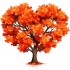 Sticker decorativ, Copac, Portocaliu, 63 cm, 1320STK-1
