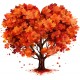 Sticker decorativ, Copac, Portocaliu, 65 cm, 1320STK-2 Sticker decorativ, Copac, Portocaliu, 65 cm, 1320STK-2