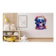 Sticker decorativ, Craniu, Albastru, 69 cm, 1237STK