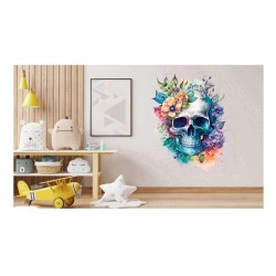 Sticker decorativ, Craniu, Multicolor, 72 cm, 1274STK-5