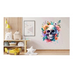 Sticker decorativ, Craniu, Multicolor, 73 cm, 1274STK-4