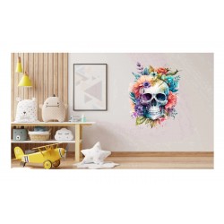Sticker decorativ, Craniu, Multicolor, 82 cm, 1274STK