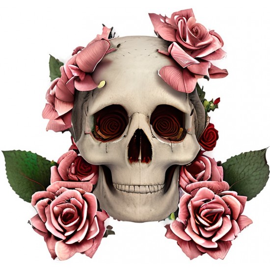 Sticker decorativ, Craniu, Roz, 62 cm, 1240STK Sticker decorativ, Craniu, Roz, 62 cm, 1240STK