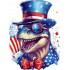 Sticker decorativ, Dinozaur, Albastru, 80 cm, 1348STK-1