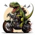 Sticker decorativ,  Dinozaur, Verde, 60 cm, 1205STK